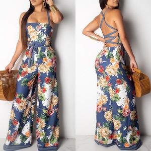 Pants - 🆕 ➳ Take Me To Paradise Tropical Strappy Jumpsuit Pants - 🆕 ➳ Take Me To Paradise Tropical Strappy Jumpsuit